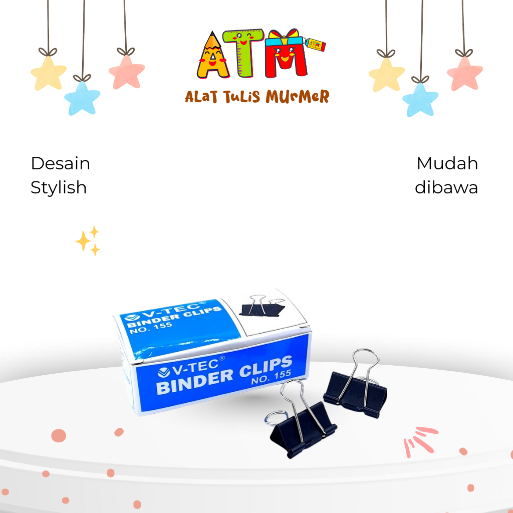 BINDER CLIP/PAPER CLIP/V-TEC BINDER CLIP NO. 155