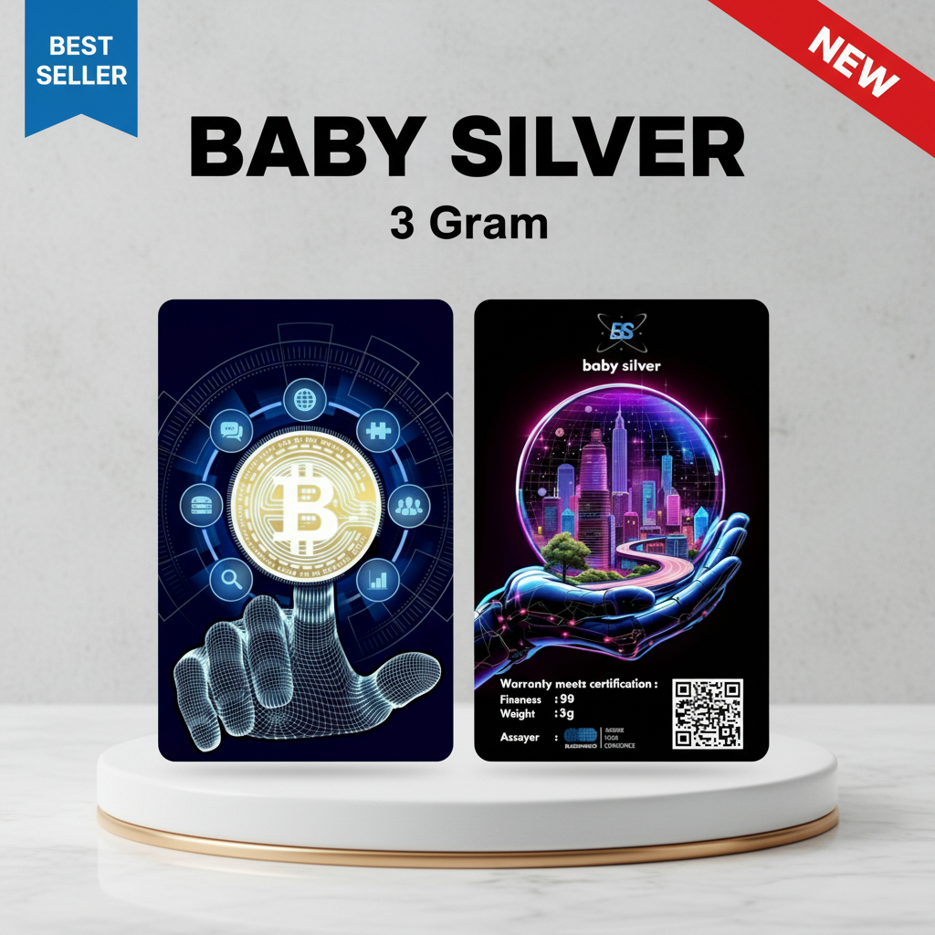 Baby Silver Precious Metal 3 Gram Pure Silver Bars 999 Certified Original