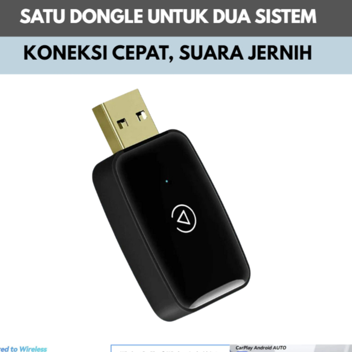 ดองเกิลไร้สาย CarPlay Android Auto WEISHI PS-U2 บลูทูธ 5.0 Plug and Play Car iOS Android