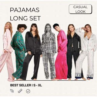 Satin Long Pajamas Set by Victoria Secret - Piyama Wanita