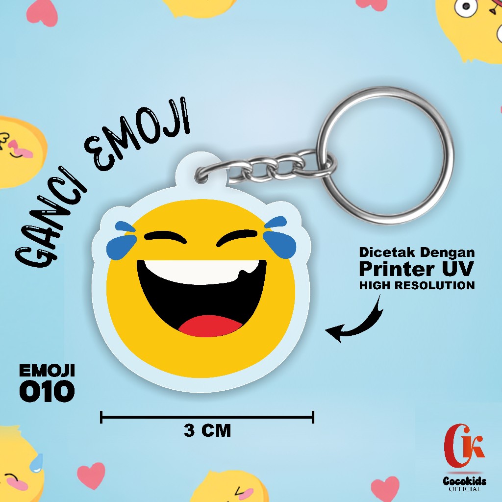 GUNDAN CUTE KEYCHAIN READY - พวงกุญแจ 2 ด้าน EMOJI 010