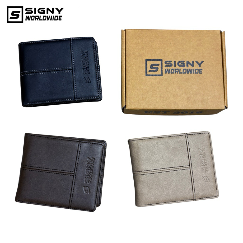 SIGNY Limited Edition - กระเป๋าสตางค์หนังผู้ชายสองพับหลากหลายสี | ศิลปะ-134