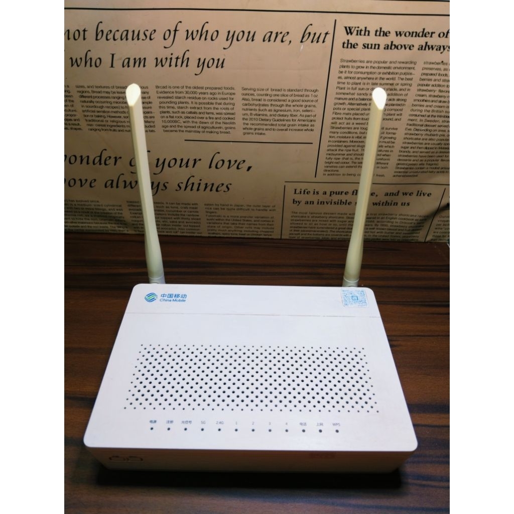 CHINA MOBILE GPON ONU ROUTER PT9395_DU BAND TESS NORMAL UNIT เท่านั้น