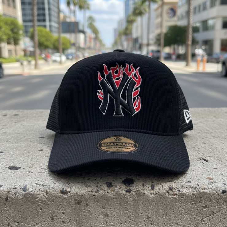 NY CAP TRUCKER HAT - BASEBALL HAT - HIKING HAT - MOUNTAIN HAT - UNISEX TRUCKER HAT