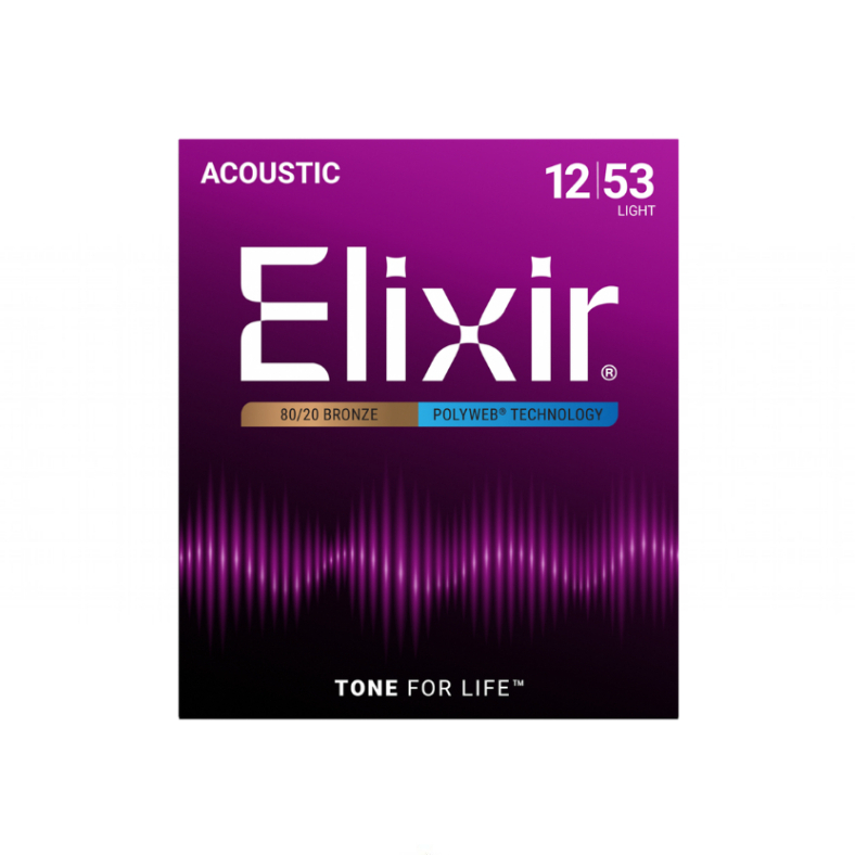 Elixir 11050 012 - 053 สายกีต้าร์โปร่ง Polyweb Light