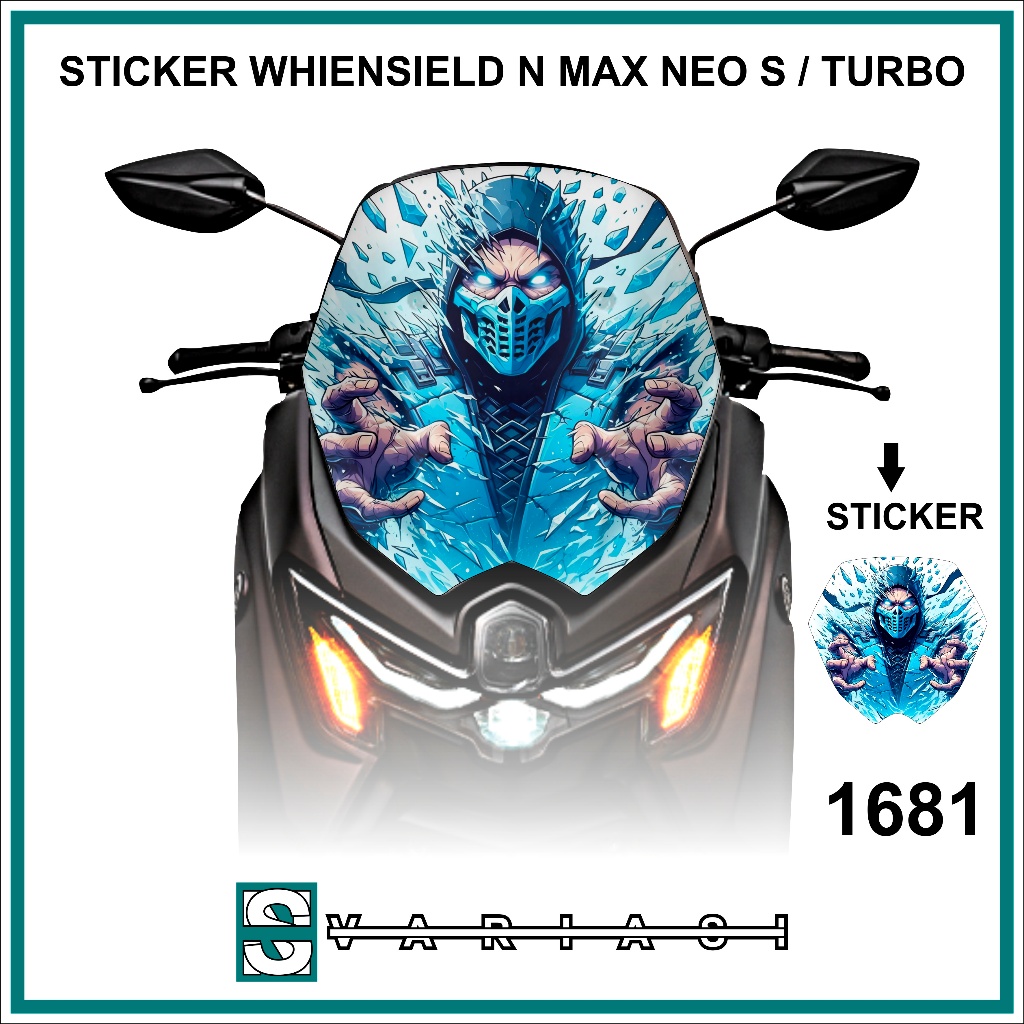 สติ๊กเกอร์ WINDSIELD N MAX NEO S - TURBO MOTIF 1681 - 1688