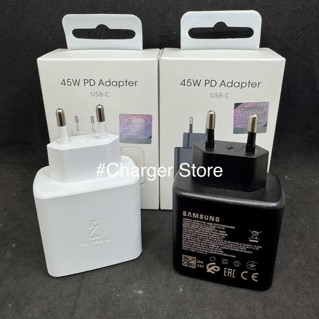 Samsung 45W USB C อะแดปเตอร์หัวชาร์จชาร์จเร็วสุด Type C 45Watt