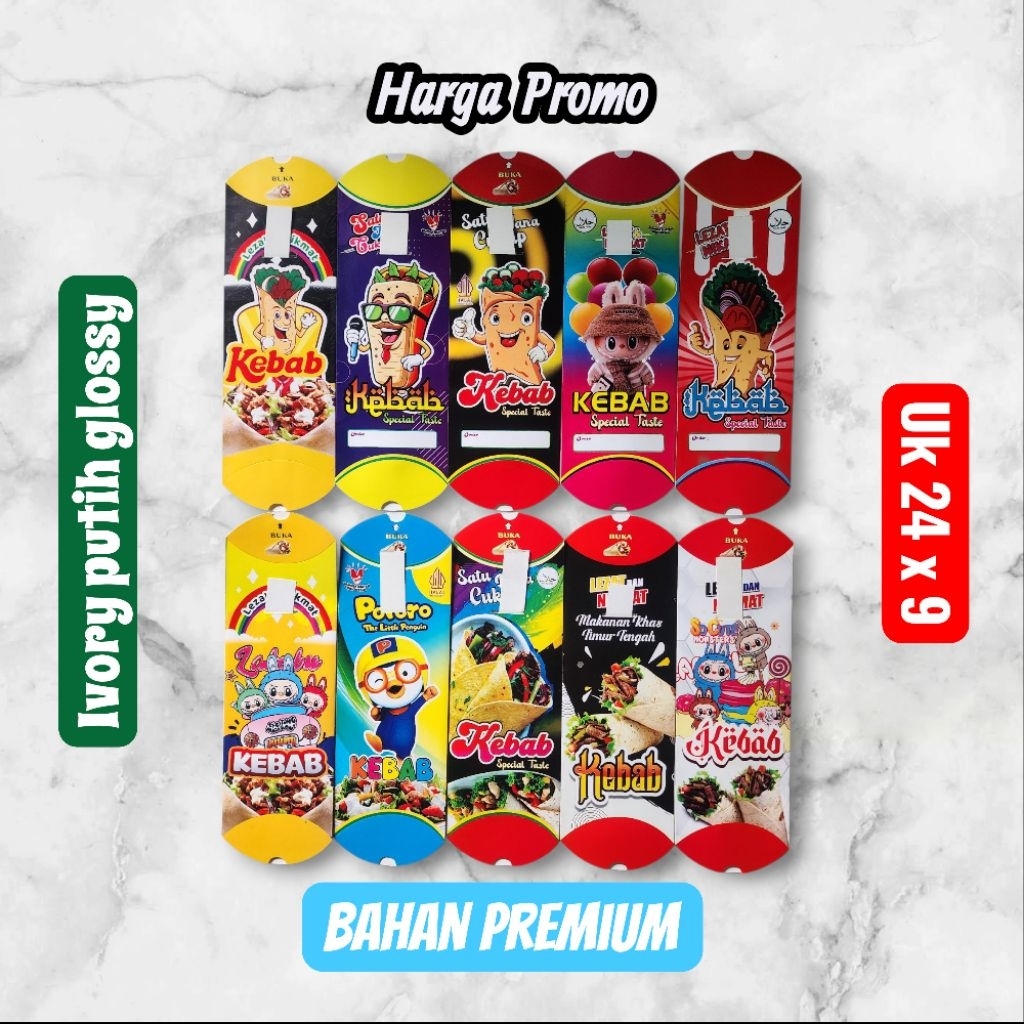 100 ชิ้น JUMBO KEBAB PAPER/ KEBAB PACKAGING/ KEBAB WRAPPING