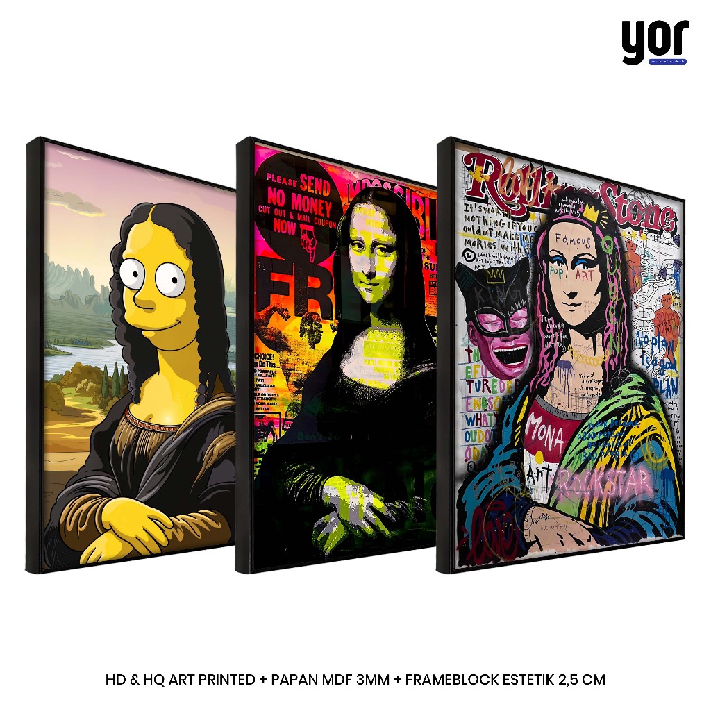 Mona Lisa โปสเตอร์ Frameblock