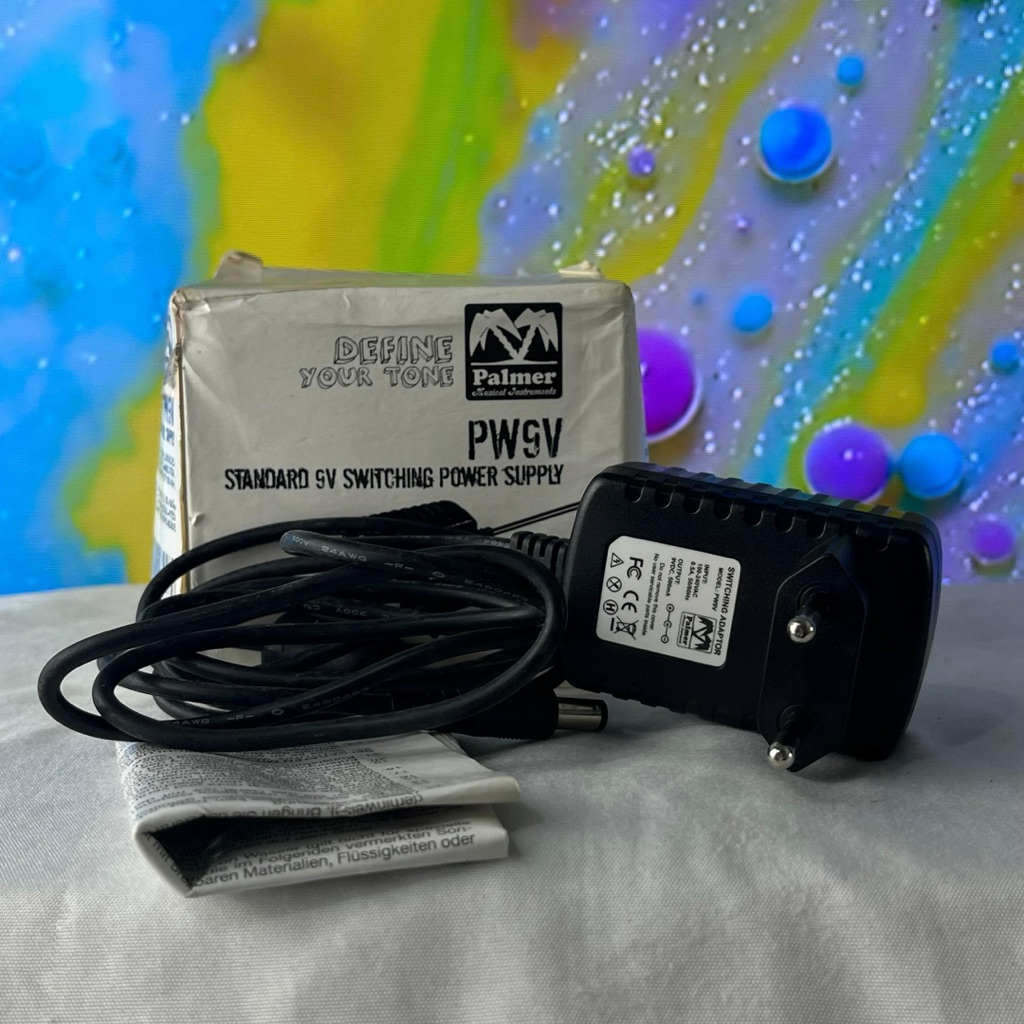 Palmer PW9V 9 โวลต์ DC Adapter 500 mAh Pedal Power Supply 9V 0.5A