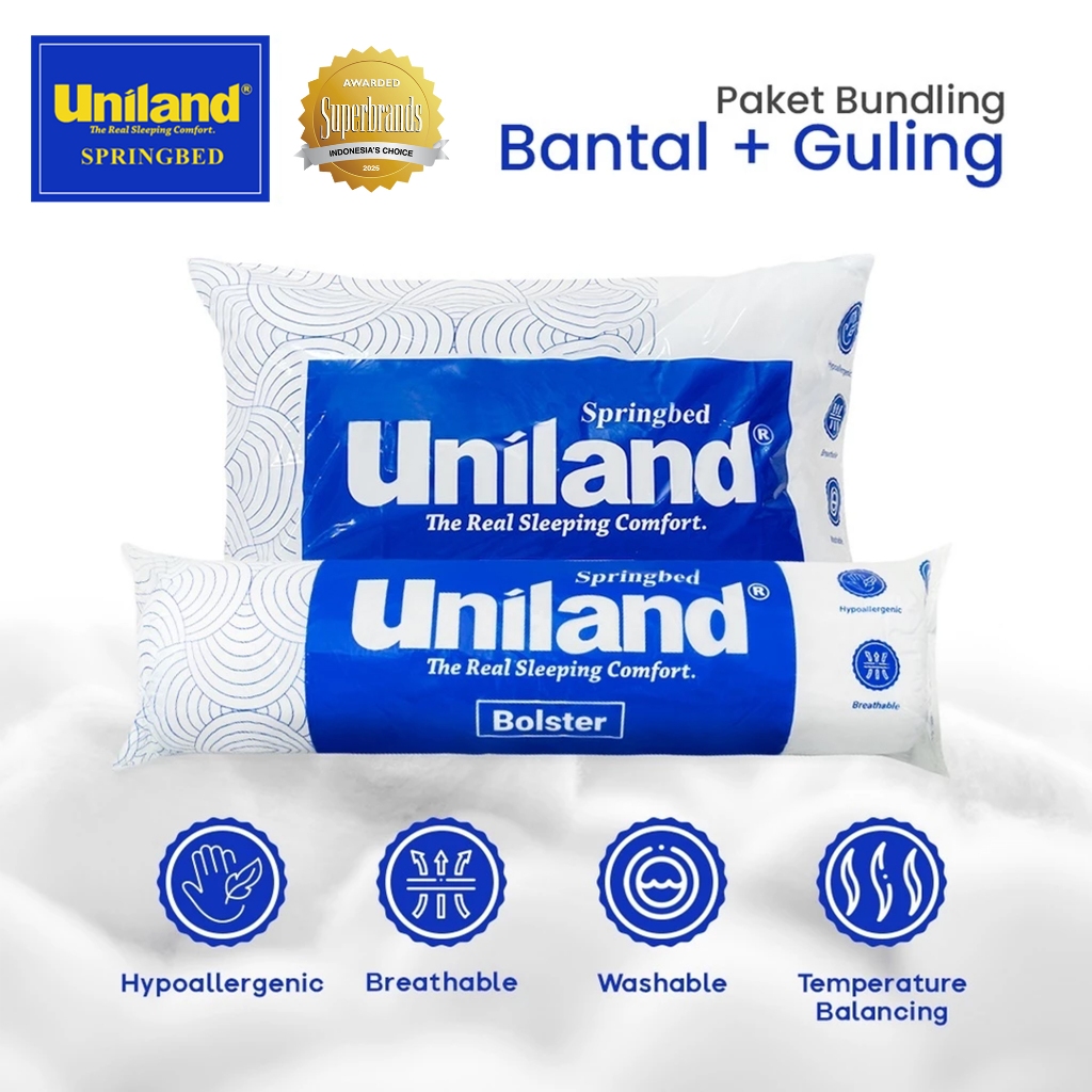 หมอนซิลิโคน Uniland Buling Dacron + หมอนข้าง Dacron - ซิลิโคน Dacron