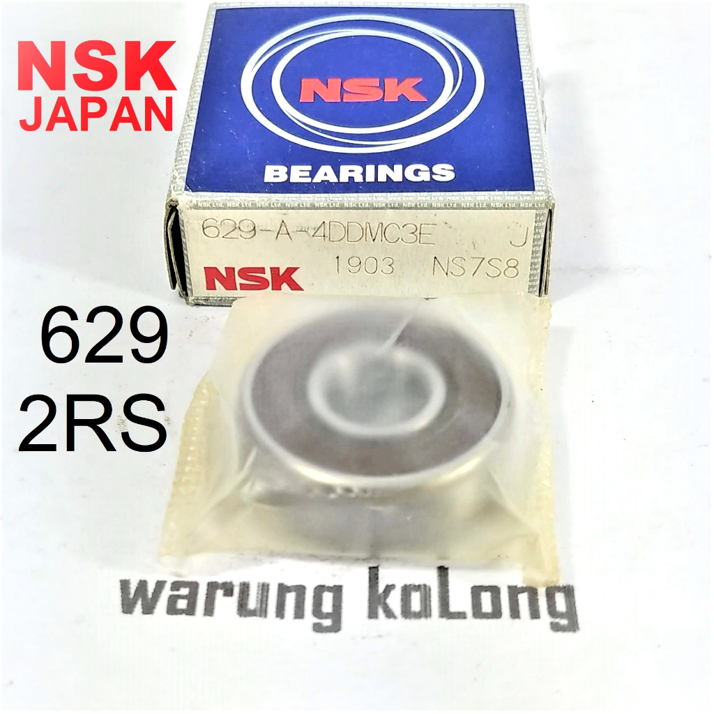 แบริ่ง 629 D NSK Japan 9x26x8 mm แบริ่ง 629-2RS 629 2RS อินโดนีเซีย