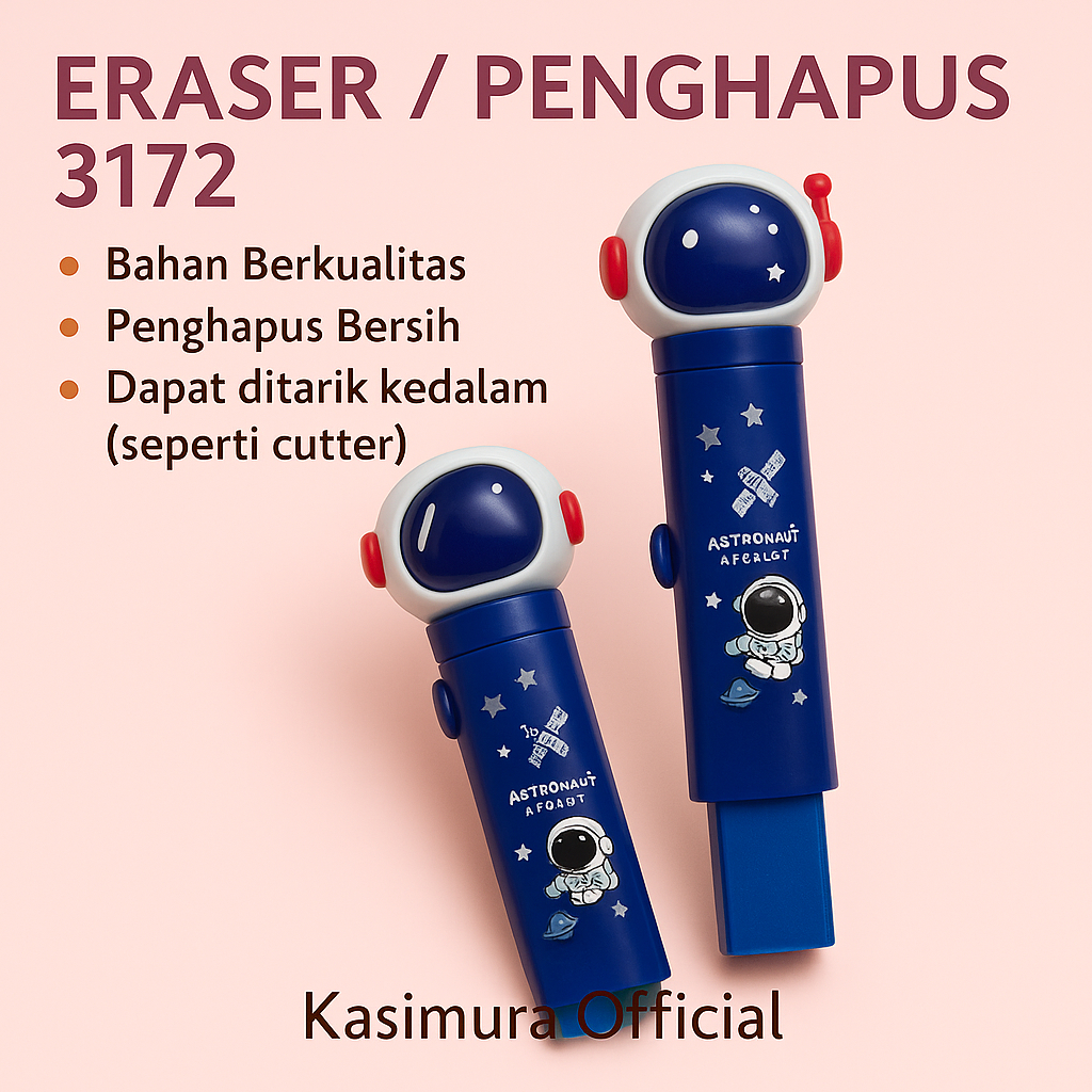 ERASER XP-3172 / CHILDRENS ERASER / ASTROUNOUT ERASER / CUTE CHILDRENS ERASER / ROLL ERASER / CHILDR
