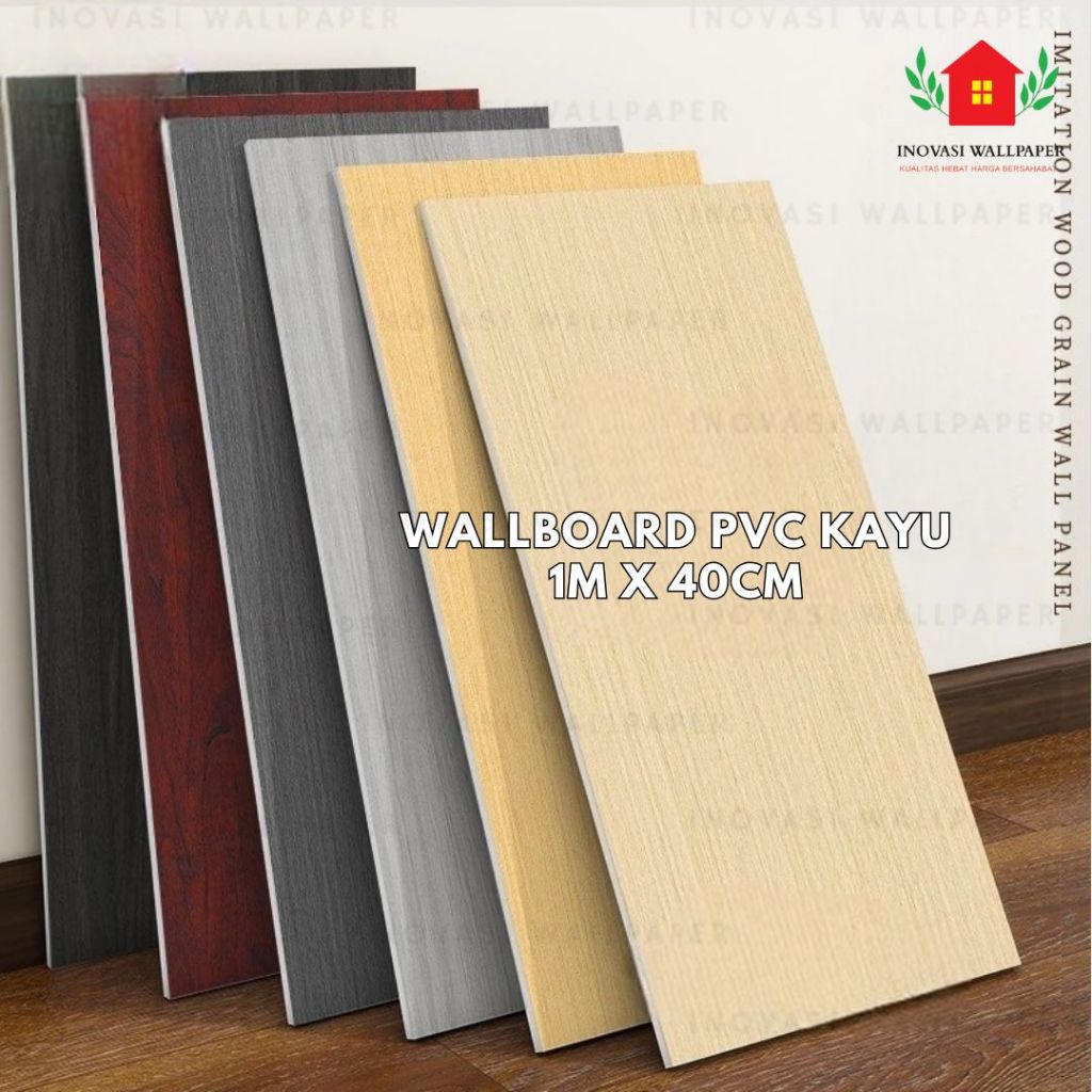 Wpc Wallboard / Pvc Wallboard Panel ขนาด 40 ซม. X 1 M Anti-Fungus Wood Motif