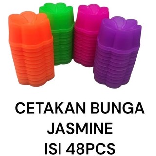 48 BIJI CETAKAN PLASTIK KUE BUNGA JASMINE / MELATI KH