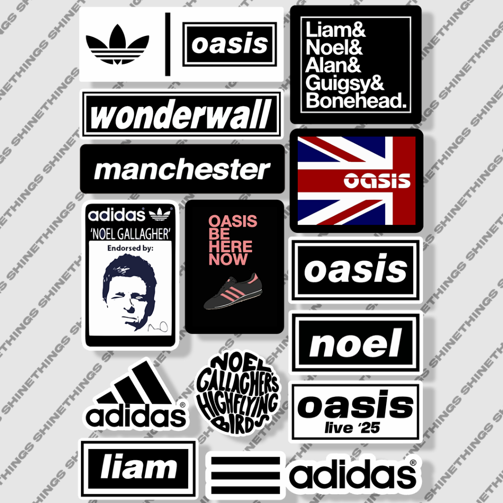 สติ๊กเกอร์ ADIDAS X OASIS || สติ๊กเกอร์วง Adidas Oasis Aesthetic