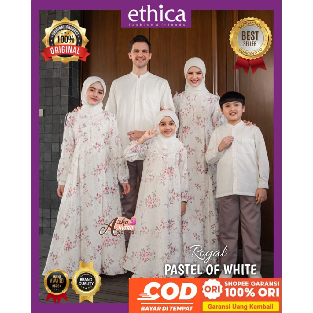 ETHICA Sarimbit Ethica 2026 Royal Pastel Of White Ethica Original / Family Srimbit 2026 / Family Set