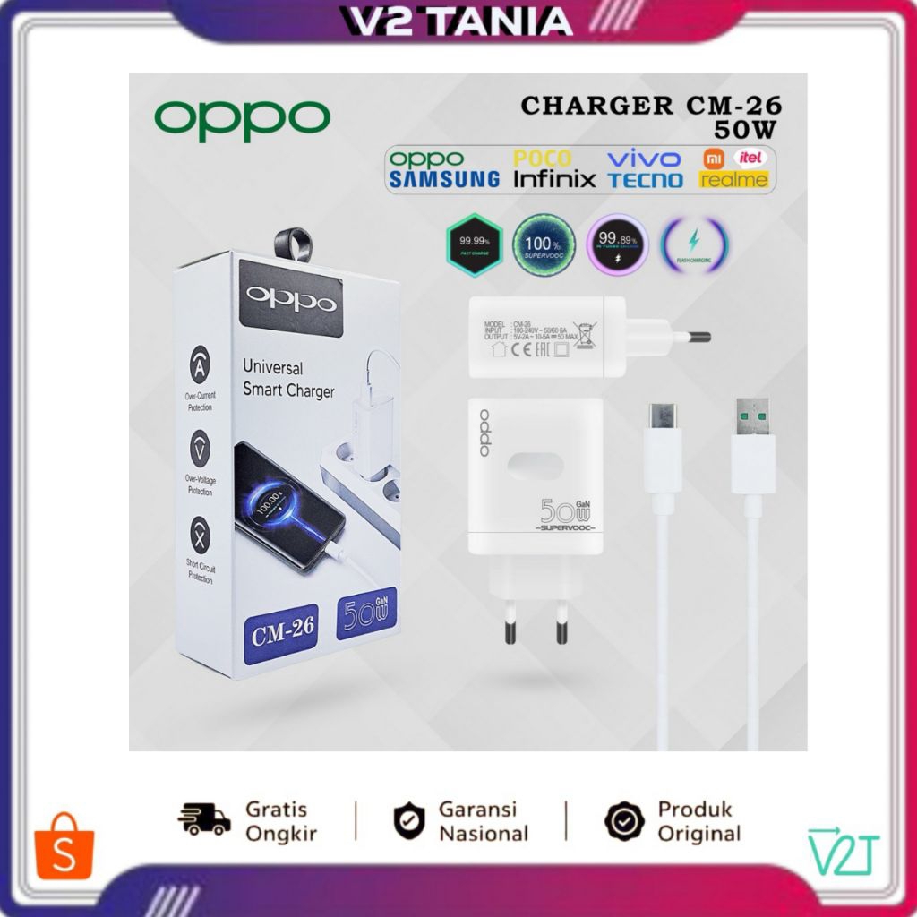 UNIVERSAL SMART CHARGER ADAPTER CM-26 50W USB เป็น Micro/TYPE C