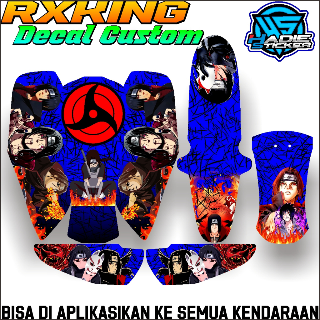 RXKING Sticker / itachi custom Decal / สติ๊กเกอร์ติดมอเตอร์ไซค์ / รูปลอก RXKING