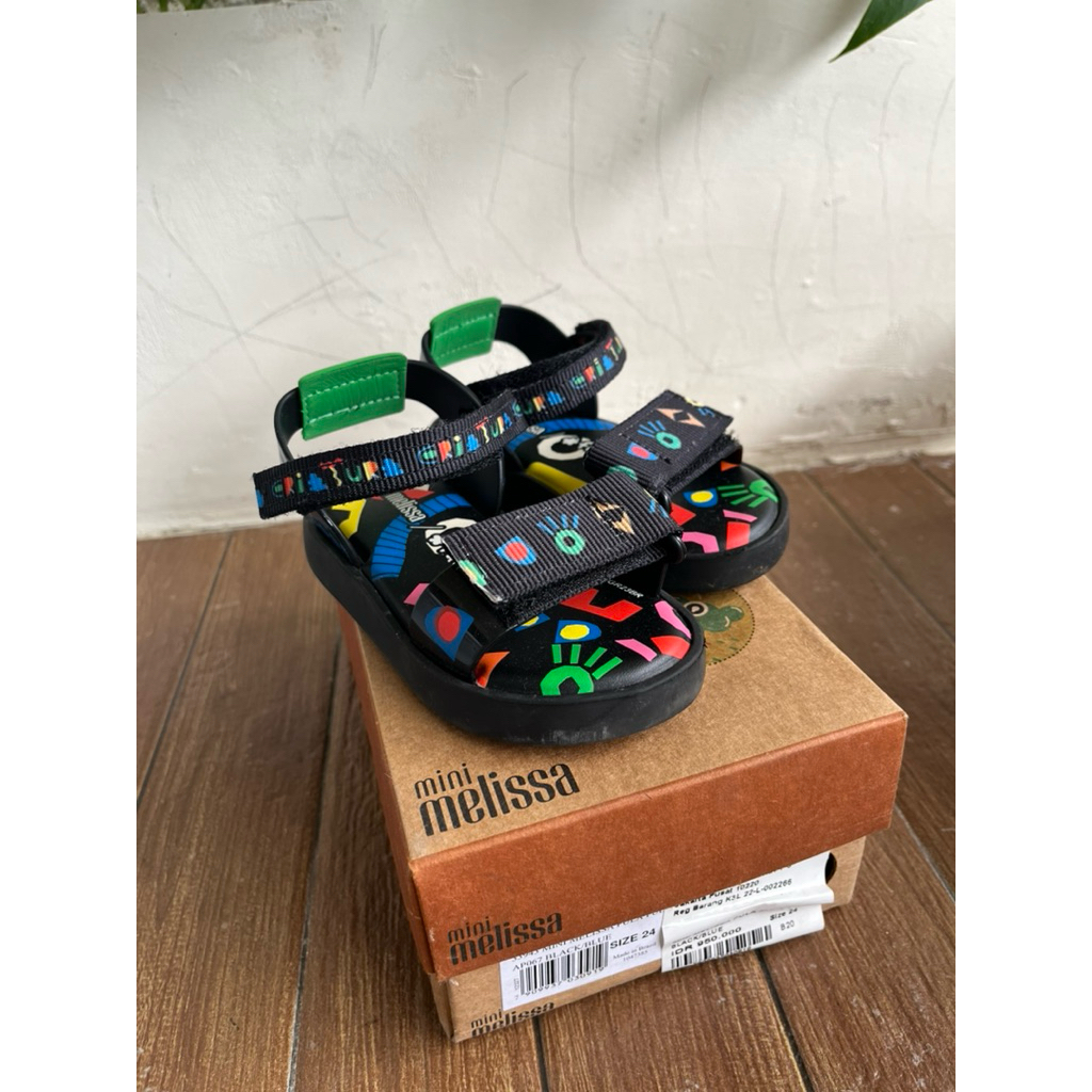 Preloved Mini Melissa Pula Pula Fabula Black Size 24 Original Smooth Like New