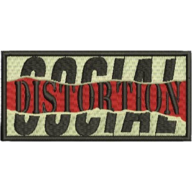 SOCIAL DISTORTION PREMIUM TESTIMIAN LOGO EMBROIDERY PATCH-VPATCH