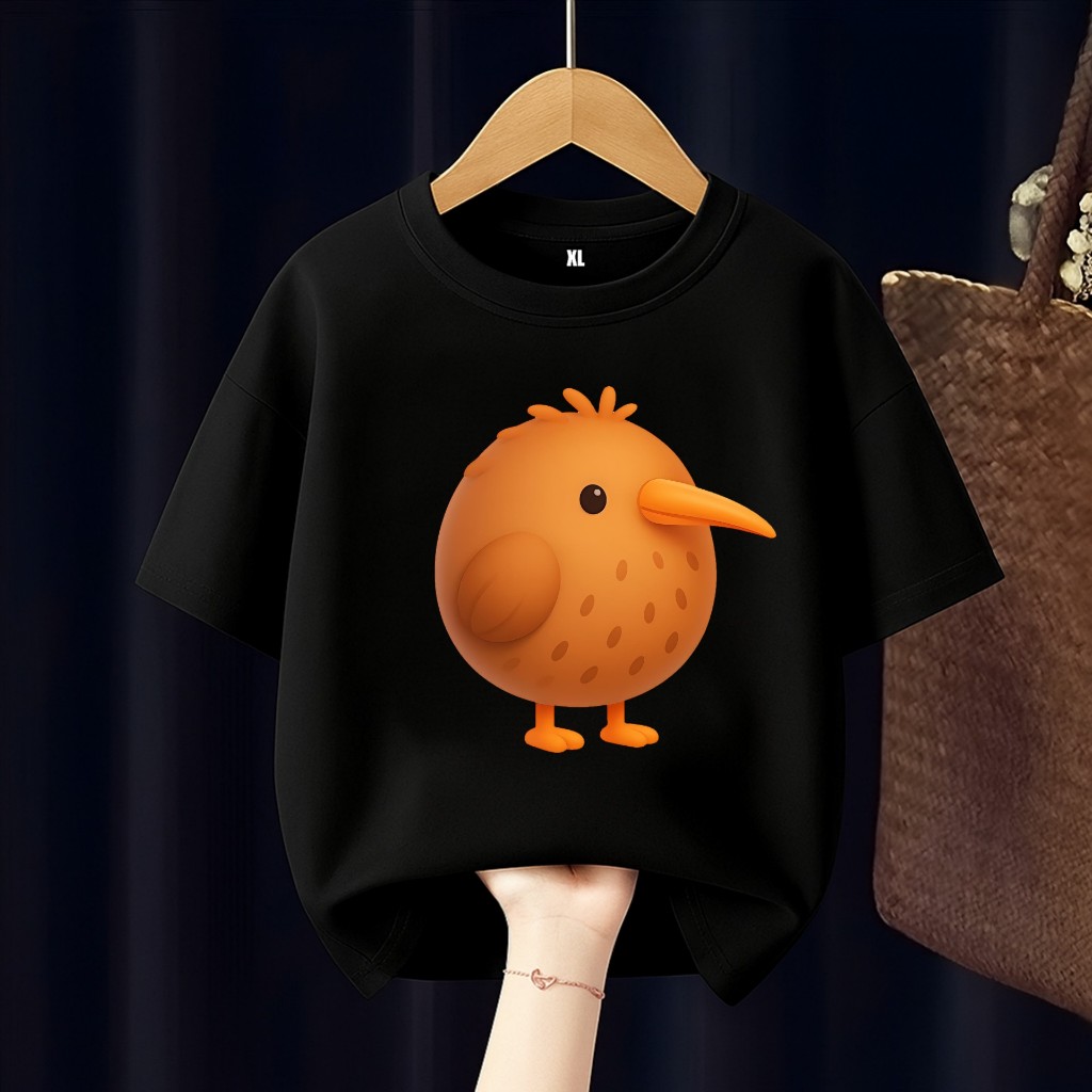 KIWI BIRD FAT CUTE KIWI BIRD CHILDRENS เสื้อยืดฟรี CUSTOM NAME