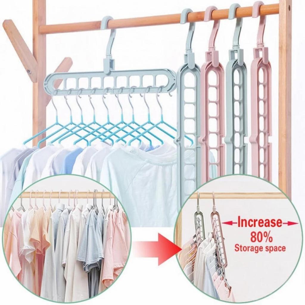 GANTUNGAN ( MY ACC ) 9in1 Smart Magic Hanger 9 IN 1 ไม้แขวนเสื้อหมุนได้ 360°