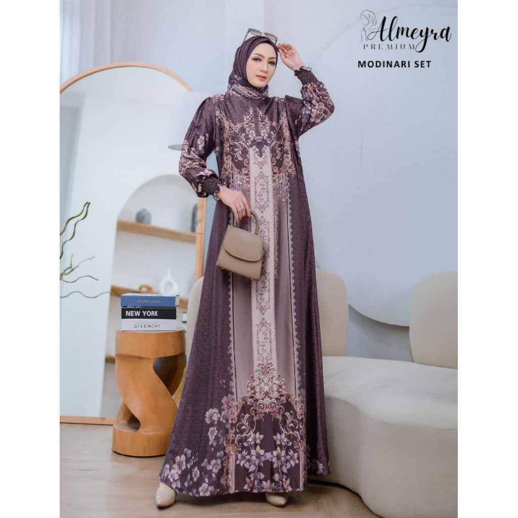ผ้าพันคอชุด Syari Gamis โมเดิร์นล่าสุด By Almeyra Premium / Modern Syari Gamis / หรูหรา Syari Gamis 