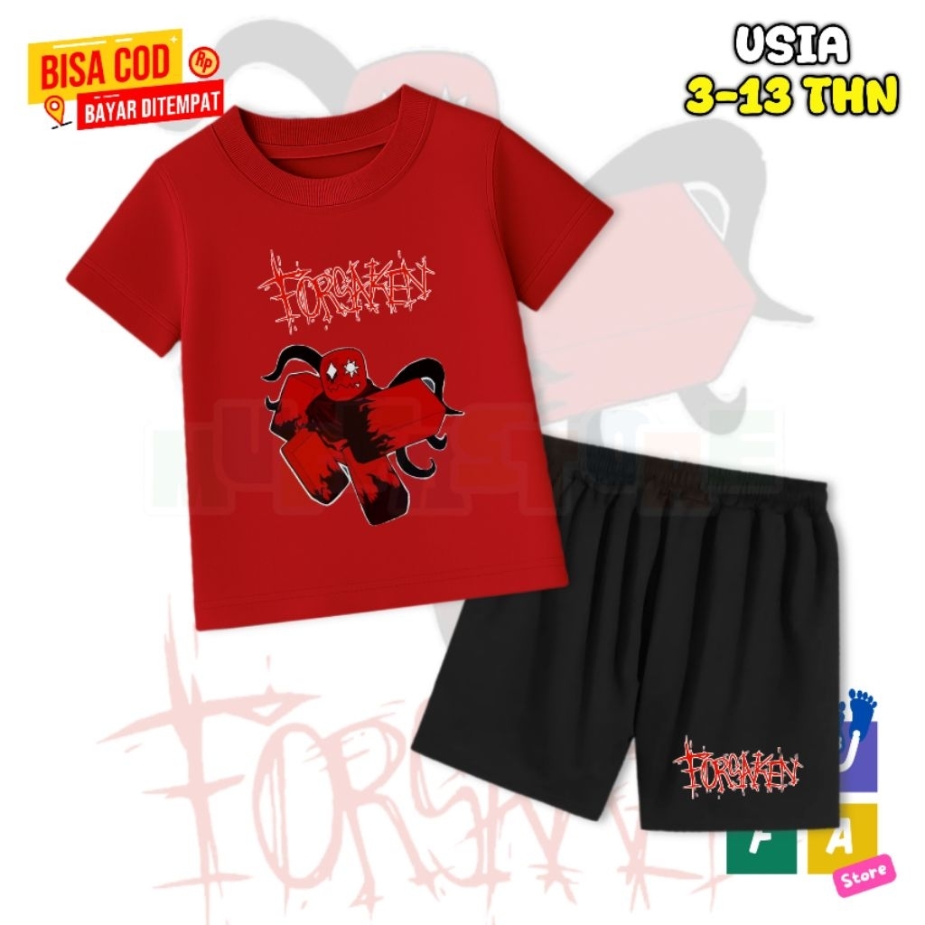 Roblox forsaken coolkidd ชุดเสื้อยืดและกางเกงเด็ก distro