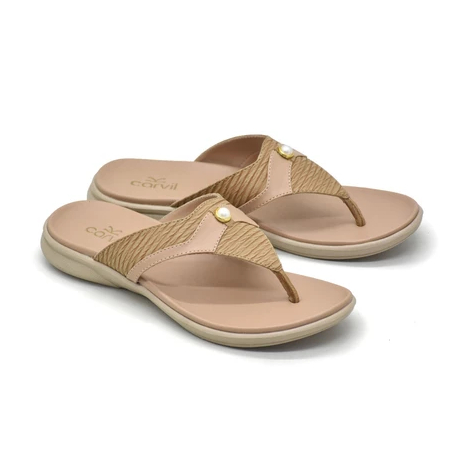 Carvil รองเท้าแตะลําลองผู้หญิง Fukui-01 L สีดํา