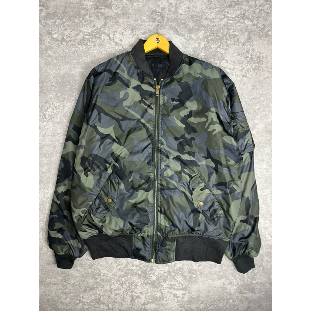 ARMY CAMO BOMBER JACKET BY NO BRAND MA-1