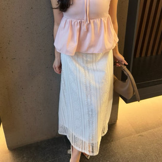 Aruna Maxi Lace Skirt. Rok Brukat Maxi A-Line. Rok Brukat Polos dengan Furing Satin Mewah Elegan. Rok Brokat Panjang