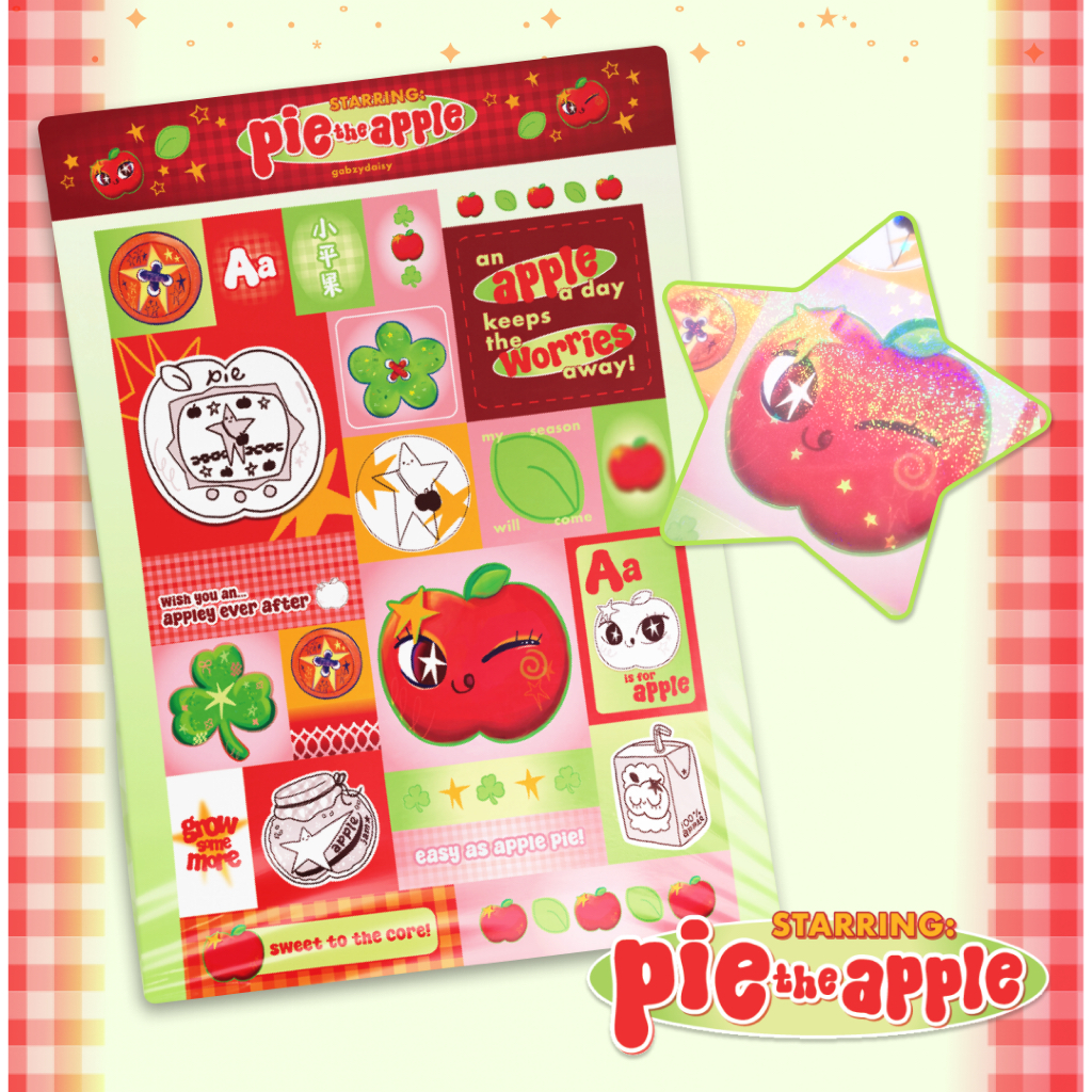 แผ่นสติ๊กเกอร์ Apple Pie [ขึ้น Apple]