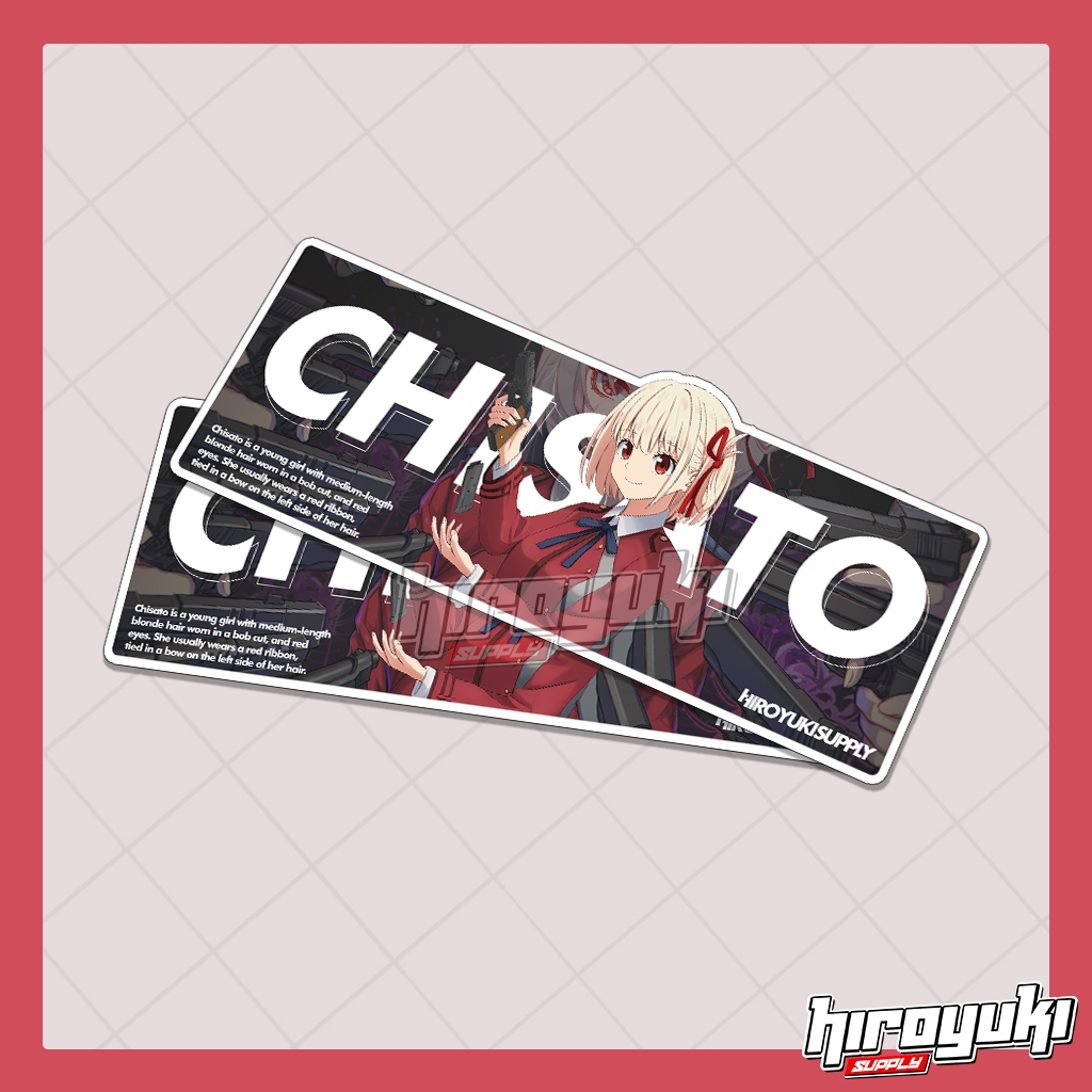 สติ๊กเกอร์ Lycoris Recoil Chisato Slap สติ๊กเกอร์ JDM