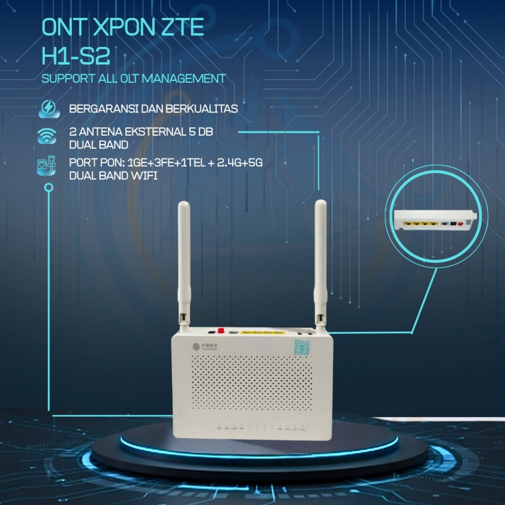 ONT DUALBAND ZTE XPON H1S-2 รองรับทั้งหมด OLT EPON GPON