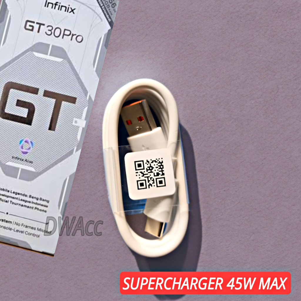 Infinix GT 30 - GT 30 PRO Supercharger 45W สายชาร์จ Infinix Carlcare ดั้งเดิม
