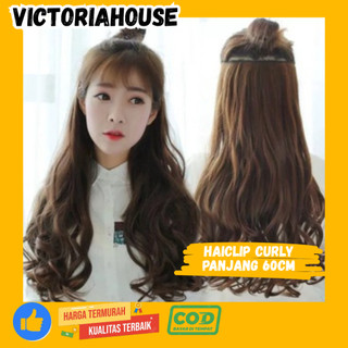 hairclip curly panjang murah (VC)