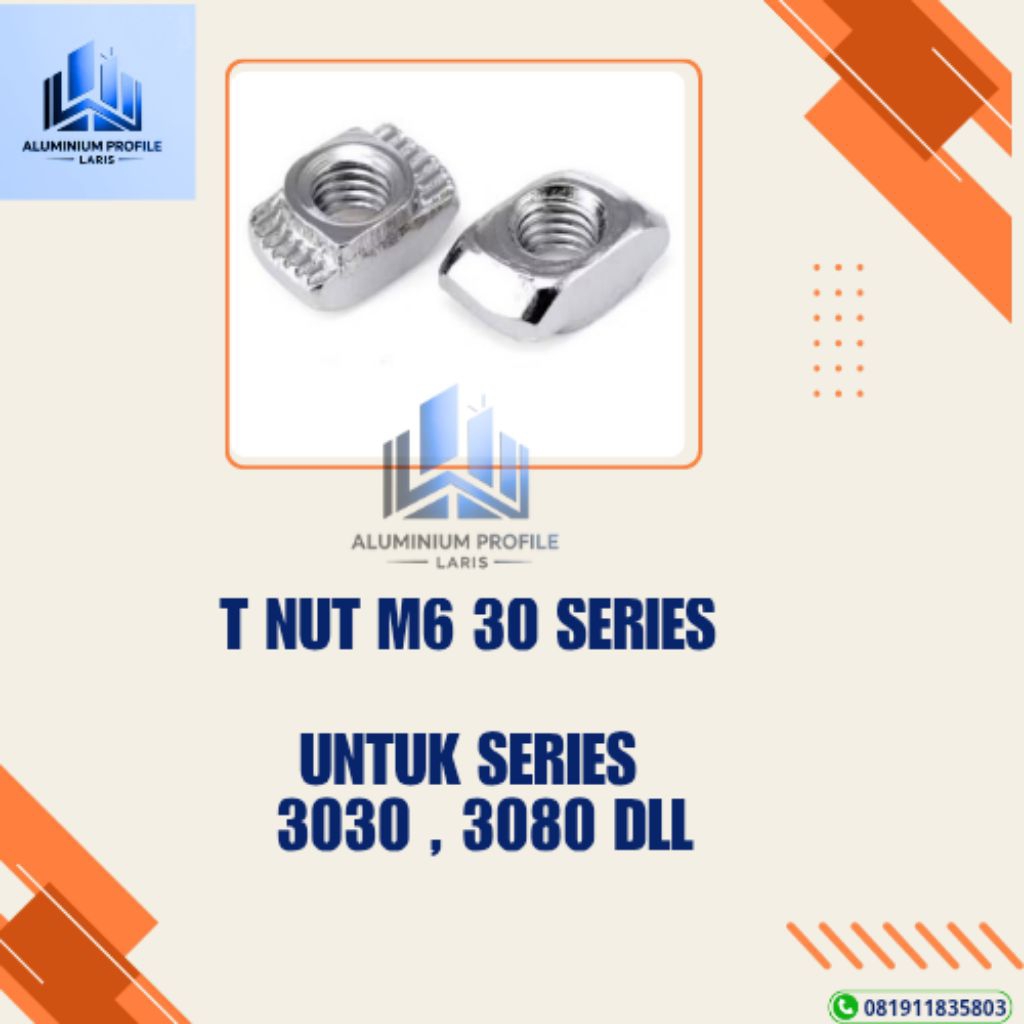 T Nut M6, Trombus Nut M6, Nut Profile M6 3030 Banget