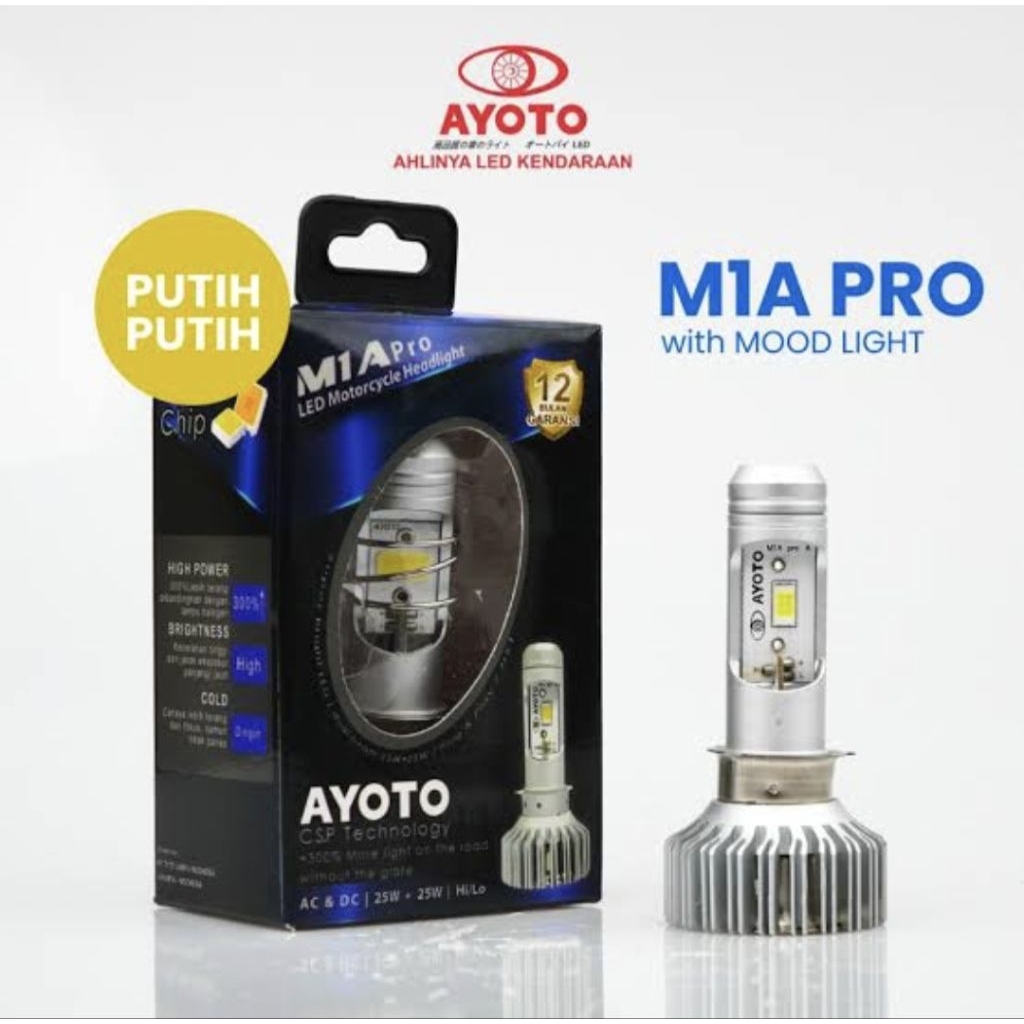 AYOTO M1A PRO H6 AC & DC ไฟ LED รถจักรยานยนต์สําหรับ Satria HI/LO อัตโนมัติ Underbone รถจักรยานยนต์
