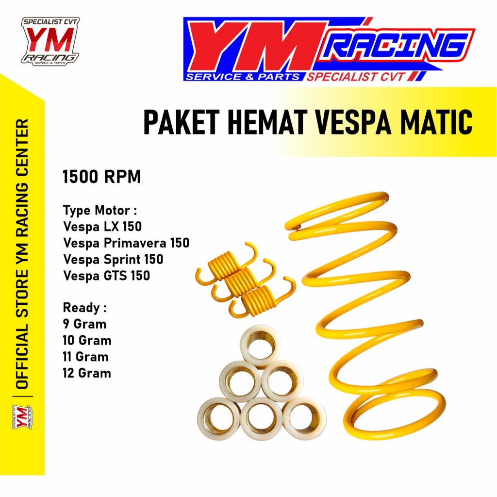 แพ็คเกจ CVT SAVING VESPA MATIC LX 150 / SAVING CVT 1500 RPM VESPA MATIC PRIMAVERA 150 [ UPGRADE SAVI