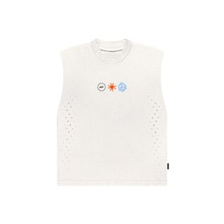 HLWN Running Unisex Boxy Muscle Tee สีขาว - Sierra