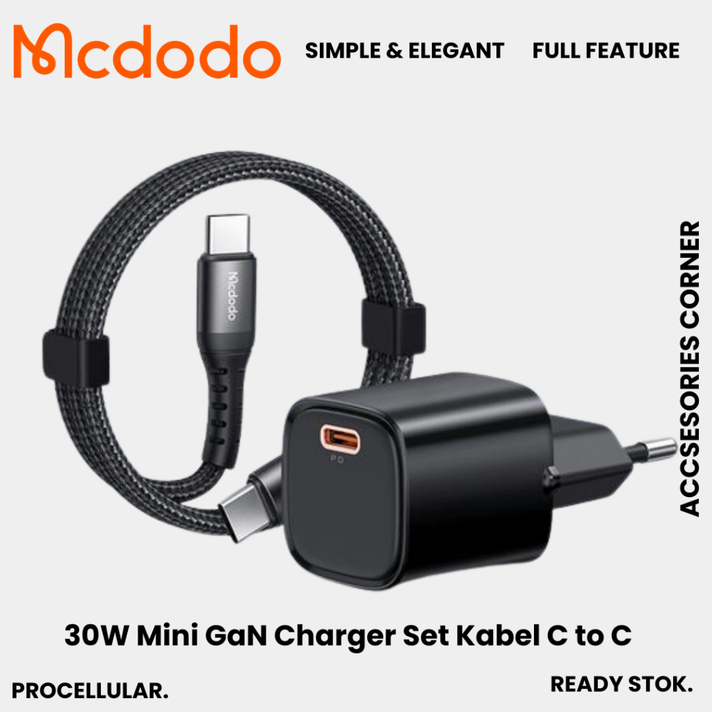 Mcdodo Charger GaN Adaptor 30W PD Fast สายชาร์จ C ถึง C CH-0082