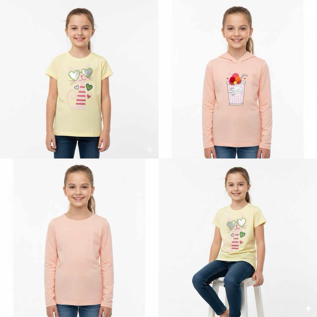 Cardinal Kids เสื้อยืดเด็กผู้หญิง CA93 CA94 CA95