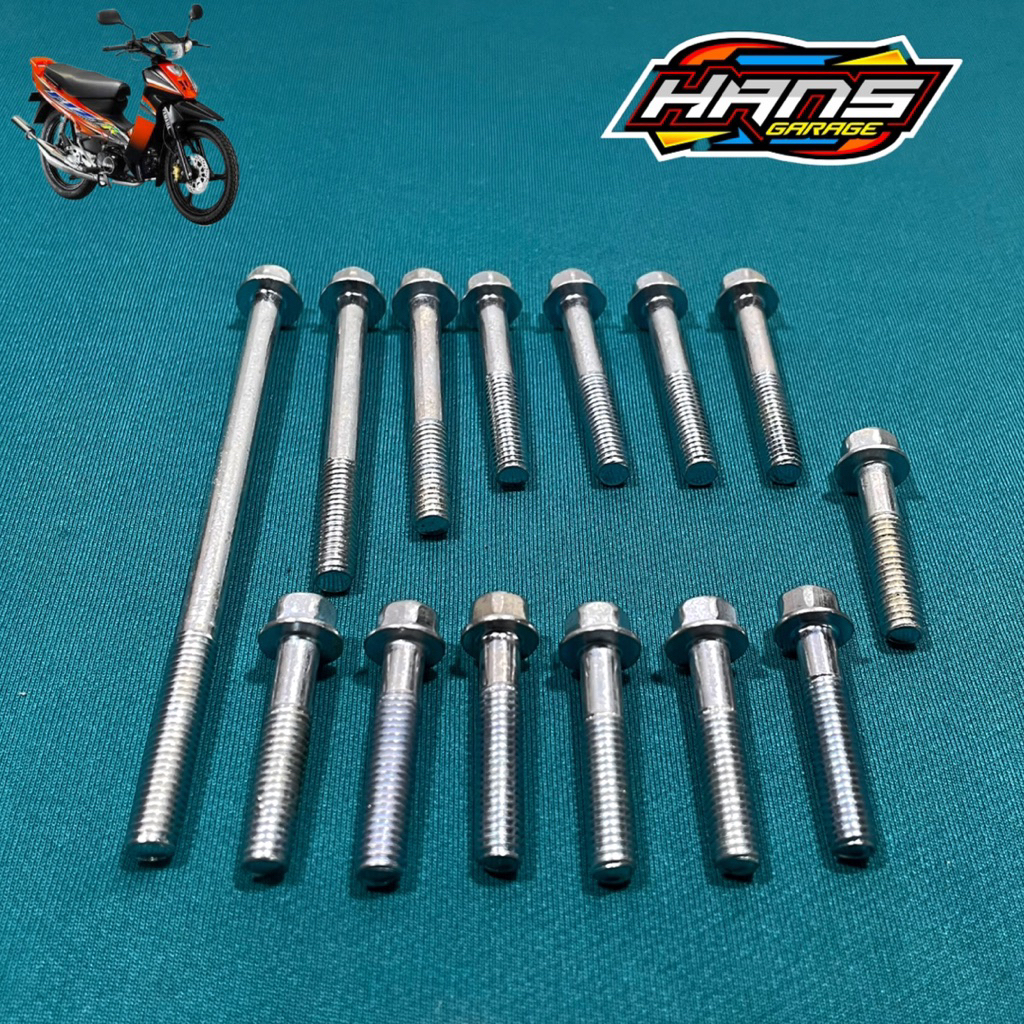 1 ชุดสลักเกลียวบล็อก / สลักเกลียวถังคลัตช์แม่เหล็กสําหรับ Yamaha FIZ R Alfa / Sigma / Force One