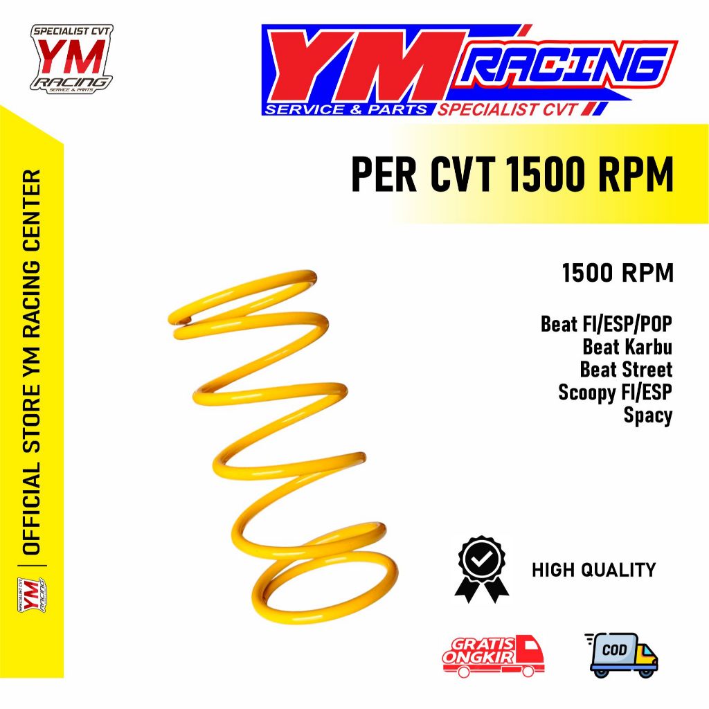 CVT SPRING BEAT CARBON 1500 RPM KVY / CVT SPRING 1500 RPM SCOOPY CARBON | 1500RPM SPACY CARBON CVT S