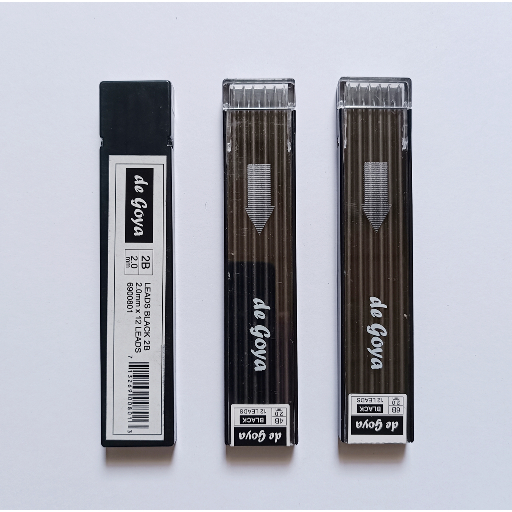 De Goya Lead Black 2.0mmx12 / ไส้ดินสอโลหะ / ไส้ดินสอโลหะ 2B-4B-6B