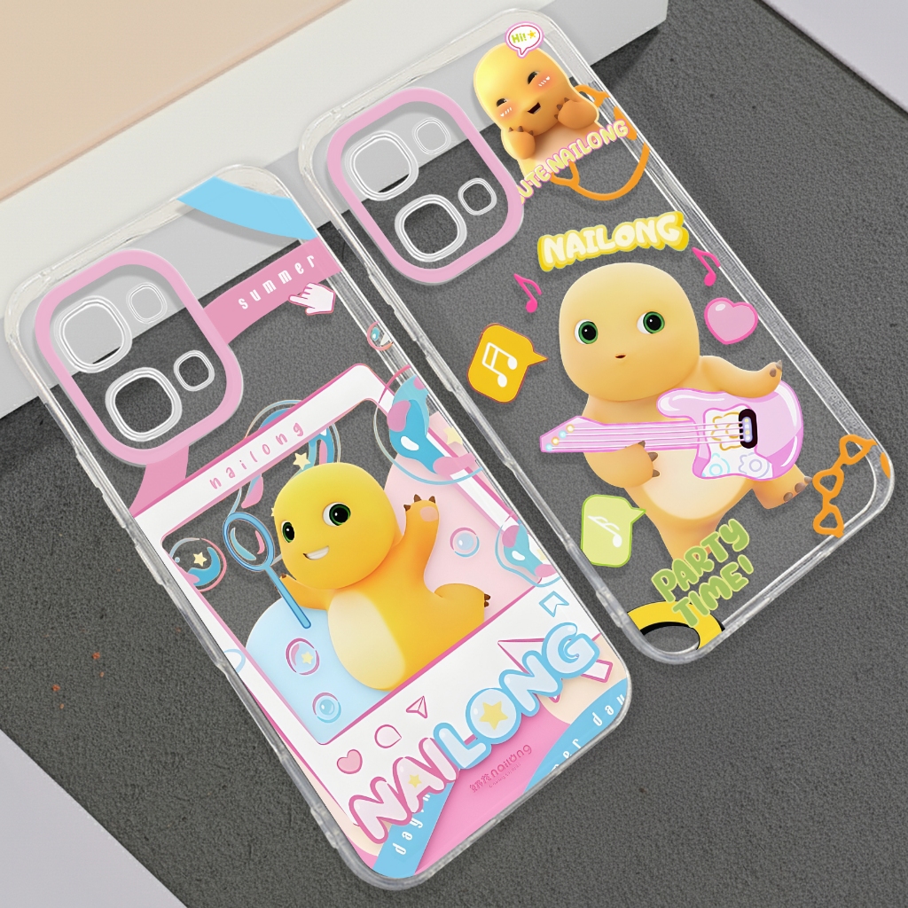 Softcase Clear Casing Nailong Oppo A6 Pro Case Hp Reno 13 Transparent Anti-Scratch ล่าสุด NBO-107