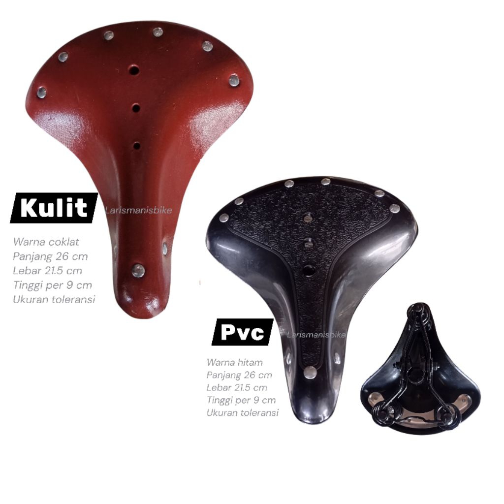 BEC SADDLEAK ONTHEL BIKE BLACK PIR SEDEL ONTEL JAVA JOWO UNTO JENGKI