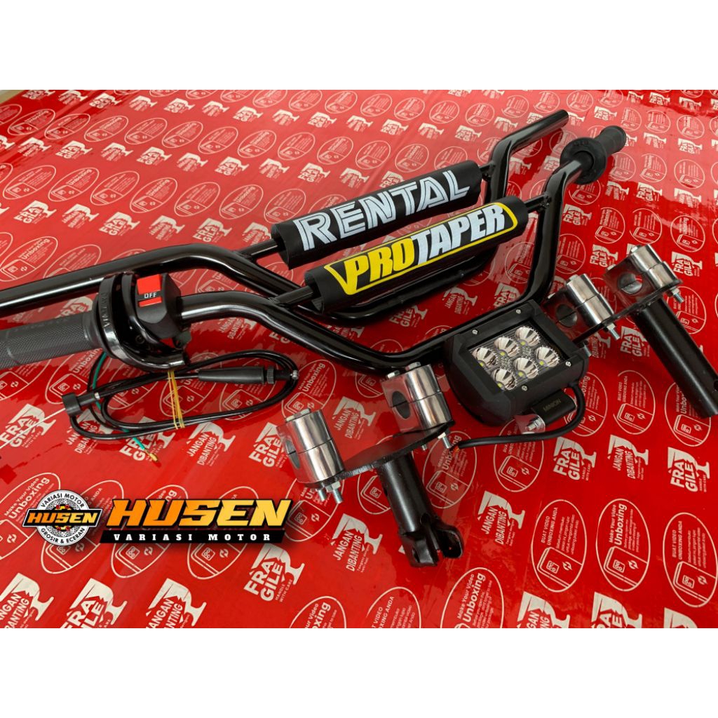 SAVING PACKAGE แฮนด์มอเตอร์ไซค์ Trail และ Spontan Gas adapter holder Switch Set LED spotlight สําหรั