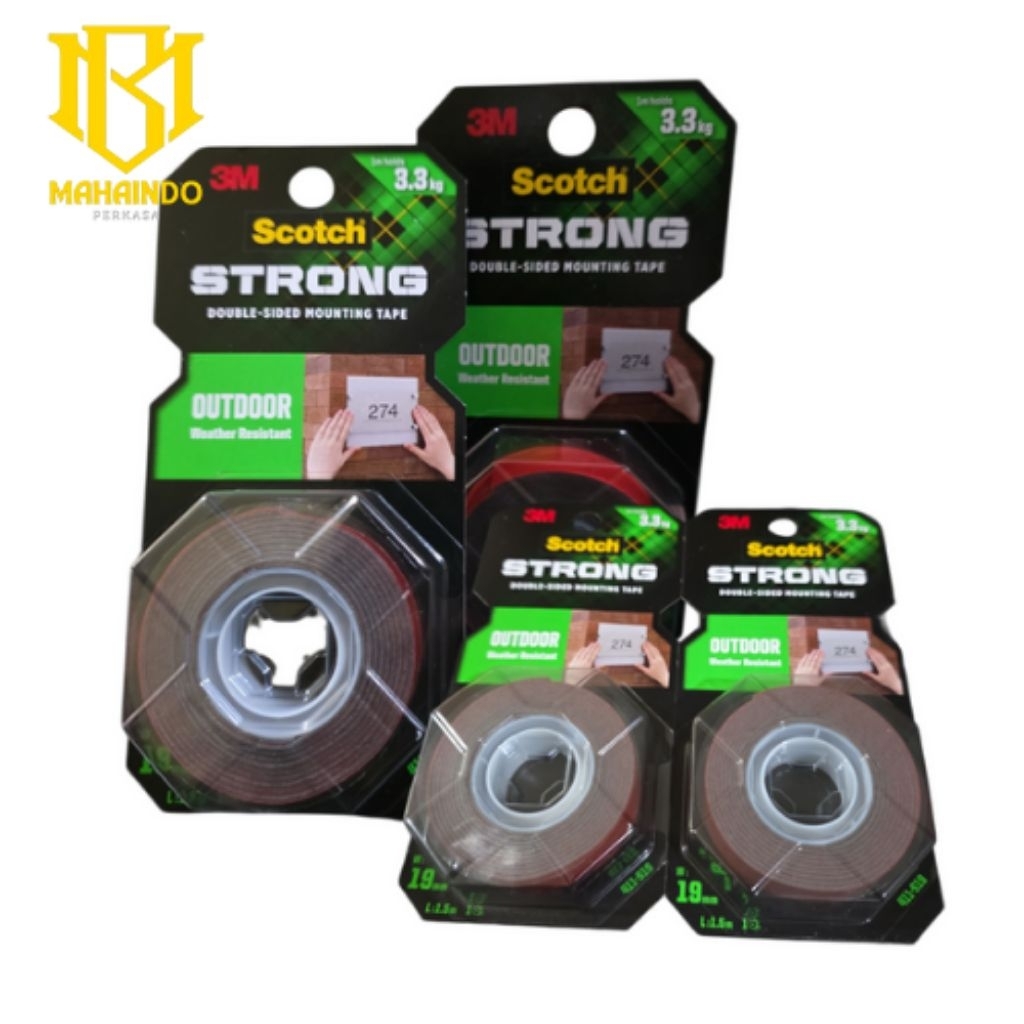 เทปคู่ 3M 411-S19 Scotch Outdoor แผ่นยึดถาวร
